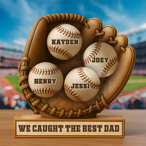 Personalized Gift For Baseball Dad Acrylic Plaque, My Favorite Players Call Me Dad 031XQLU050425 - Shaped Plaques - GoDuckee