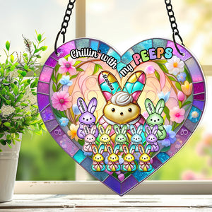 Personalized Gifts For Grandma Suncatcher Ornament, Chillin' With My Peep 01TGDT170225 - Ornament - GoDuckee