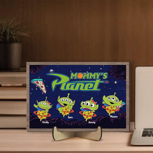 Personalized Gifts For Mom Wood Sign Mommy's Planet 02TOMH270224 - Wood Signs - GoDuckee