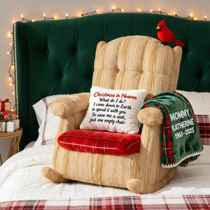 Cardinal Heaven Rocking Chair Custom Shape Pillow, Personalized Keepsake To Remember Loved One 01qhmg101125 - Pillow - GoDuckee