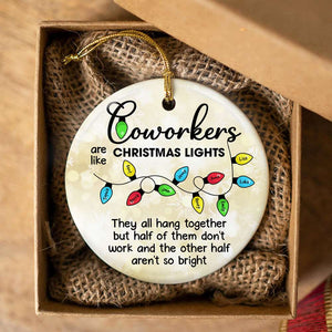 Personalized Gifts For Coworkers Ceramic Ornament Christmas Light 06ACDT201124 - Ornament - GoDuckee