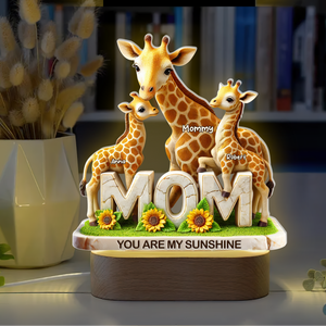 Giraffe Mom Led Light - Personalized Gifts For Mom 02hupu230425 - Led Night Light - GoDuckee