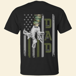 Dad- Gift For Dad- Personalized Shirt- Holding Hands With Dad Shirt- Veteran Dad- Father's Day Shirt - Shirts - GoDuckee