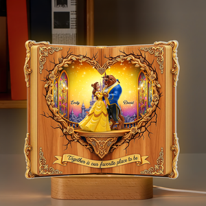 Enchanted Couple Book LED Light - Personalized Gift For Couple 02OHPU080725 - Led Night Light - GoDuckee