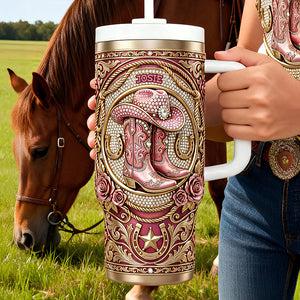 Vintage Western Cowgirl 40oz Tumbler - Personalized Gifts For Cowgirl 01NADT110226 - Tumbler Cup - GoDuckee