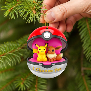 I Choose You Personalized Gifts For Couple Christmas Acrylic Ornament 04natn210825 - Ornament - GoDuckee