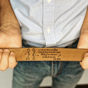 Personalized Gifts For Him Secret Message Men's Belt 03natn040624 - Belts - GoDuckee