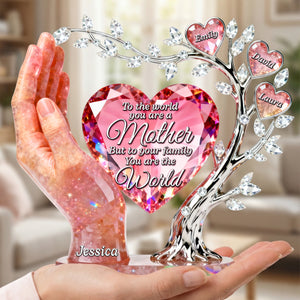 Heart of Family Acrylic Plaque – Personalized Gifts For Mom 03kiqn040226 - Shaped Plaques - GoDuckee