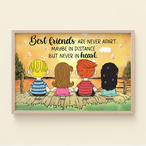 Personalized Gifts For Friends Canvas Print Best Friends Are Never Apart 06OHQN061224HG - Poster & Canvas - GoDuckee