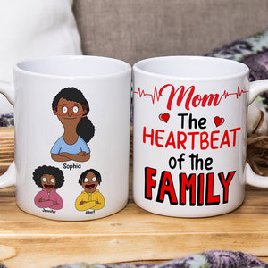Personalized Gifts For Mom Coffee Mug 04toqn050325hg The Heartbeat Of The Family - Coffee Mug - GoDuckee