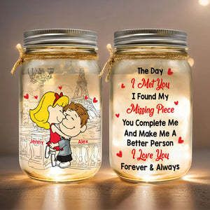 Personalized Gifts For Couple Frosted Jar Light 02XQMH211224HG - Drink Jar - GoDuckee