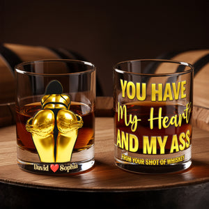 You Have My Heart Round Glass - Personalized Gifts For Couples 06NALU271125 - Glass - GoDuckee