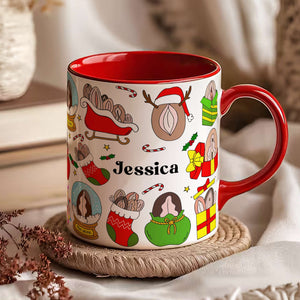 Merry Mischief Accent Mug - Personalized Gifts For Her 03LALU271025 - Coffee Mug - GoDuckee