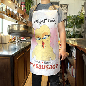Personalized Gifts For Couple Aprons I Was Just Hiding 03ohqn270124 - Aprons - GoDuckee