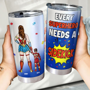Personalized Gifts For Autism Mom Tumbler Mom Needs A Sidekick 02OHMH250225PA - Tumbler Cup - GoDuckee