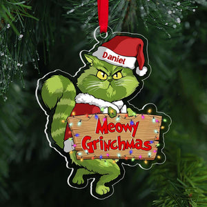 Green Cat - Stolen Christmas 03TODT081123 Personalized Ornament, Christmas Gifts - Ornament - GoDuckee