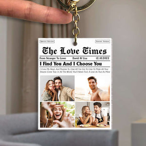 Custom Photo Gifts For Couple Acrylic Keychain Valentine The Love Times 04XQMH281124 - Keychains - GoDuckee
