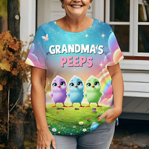 Personalized Gifts For Grandma 3d Shirt, Chick Peeps 01TGMH120225 - AOP Products - GoDuckee