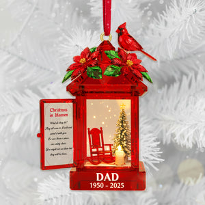 Memorial Cardinal Bird Acrylic Ornament - Personalized Gifts For Christmas Ornament 03TOMG071025 - Ornament - GoDuckee