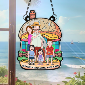 Personalized Gifts For Family Suncatcher Ornament, Love Makes A Family 04tgpu120225hg - Ornament - GoDuckee