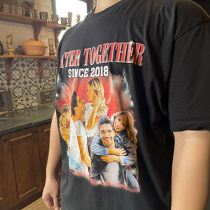 Better Together, Custom Couple Photo Bootleg Shirt, Gift For Couple, Valentine's Gifts, Anniversary Gifts - Shirts - GoDuckee