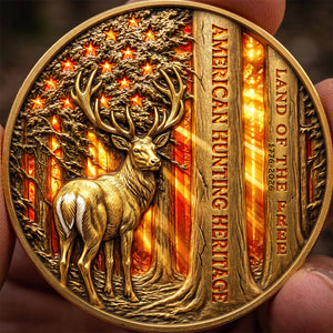 Free Deer In American Forest Coin, Personalized Gifts For Deer Hunter 02qhdt260526