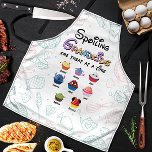 Personalized Gifts For Grandma Aprons Spoiling Grandkids One Treat At A Time 10QHDT270124 - Aprons - GoDuckee