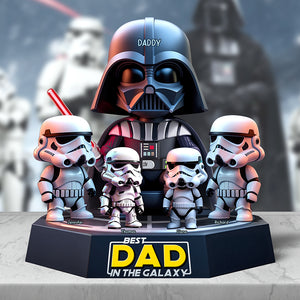 Personalized Gifts For Dad Acrylic Plaque, Best Dad In The Galaxy - Shaped Plaques - GoDuckee