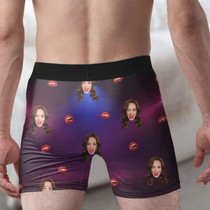 Custom Photo Boxer Briefs For Couples- Funny Couple Boxer- Couple Gift - Boxer Briefs - GoDuckee