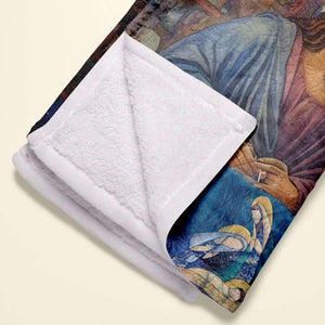 Jesus Christ Quilting Blanket, Gifts For Christian Quilter 02QHLU110924 - Blanket - GoDuckee