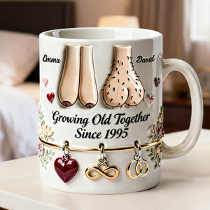 Growing Old Together Couples Coffee Mug - Personalized Gift For Couples 02NALU060126 - Coffee Mug - GoDuckee