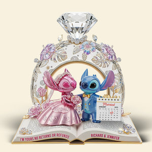 Romantic Aliens Acrylic Plaque - Personalized Anniversary Gifts For Couple 04tgqn230625 - Shaped Plaques - GoDuckee