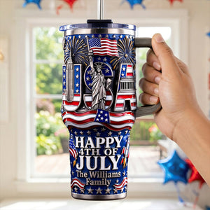 USA Happy 4th July Tumbler - Personalized Gifts For Family 05padt100626 - Tumbler Cup - GoDuckee