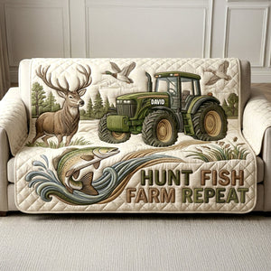 Man Hobbies Quilted Sofa Cover - Personalized Gifts For Him 01patn270126 - Sofa Cover - GoDuckee