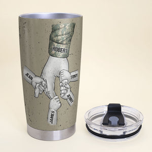 Dad Hero Protector Personalized Tumbler Cup, Gift For Veteran Dad-5OHPO080523 - Tumbler Cup - GoDuckee