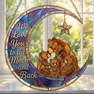 Proud Mama Bear Suncatcher - Personalized Gifts For Mom 05KILU030326 - Ornament - GoDuckee