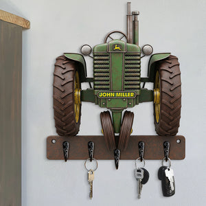 Tractor Key Hanger - Personalized Gifts For Farmers 04naqn280625 - Wood Sign - GoDuckee