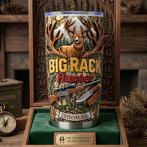Big Rack Hunter Tumbler - Personalized Gifts For Hunters 01tydt120326 - Tumbler Cup - GoDuckee