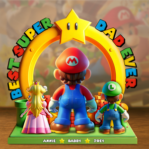 Best Super Dad Ever Acrylic Plaque - Personalized Gifts For Father 01OHLU300425 - Shaped Plaques - GoDuckee