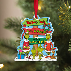 Let's Be Naughty And Save Santa The Trip, Personalized Christmas Ornament, PW-01HUTN110923 - Ornament - GoDuckee