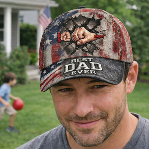 The Strongest Bonding With Dad Cap - Personalized Gift For Dad 03TOMG250326 - Caps - GoDuckee