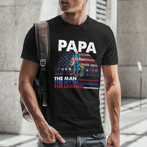 Papa The Man The Myth Personalized Shirt, Gift For Father's Day-5ohpo030523 - Shirts - GoDuckee