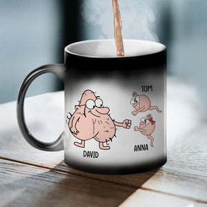 Dad Thanks For Not Pulling Out Personalized Magic Mug, Gift For Dad, Dad's Funny Sperms - Magic Mug - GoDuckee