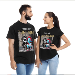Personalized Gifts For Couples Shirt, From Our First Kiss Till Our Last Breath 06TGLU230125 - Shirts - GoDuckee