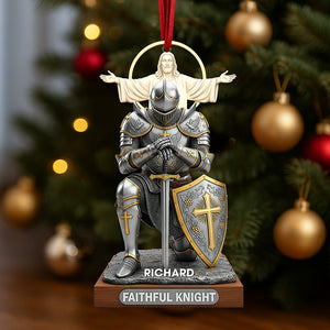 Faithful Knight Christmas Ornament– Personalized Gifts for Christian 04huqn120925 - Ornament - GoDuckee