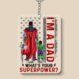 Power Dad Personalized Keychain 09dnqn240523tm - Keychains - GoDuckee