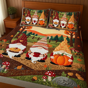 Autumn Gnome Quilt Bed Set Special Line - Gifts For Gnome Lovers 04PGLU150725 - Blanket - GoDuckee