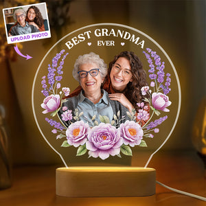 Custom Photo Gifts For Grandma Led Night Light Best Grandma Ever 01DTDT040325 - Led Night Light - GoDuckee