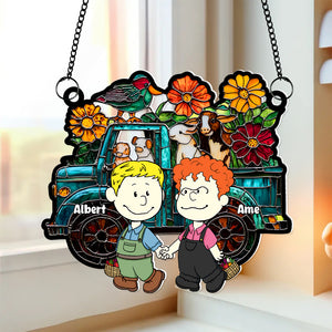 Personalized Gifts For Farmer Couples Suncatcher Ornament Farm Sweet Farm 01KALU140125HG - Ornament - GoDuckee