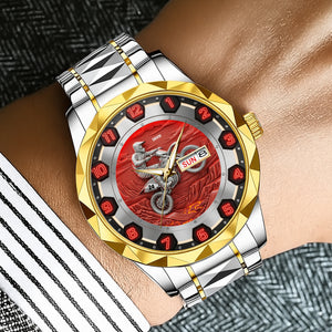 Dirt Bike Riding Stainless Steel Men's Watch Personalized Holiday Gifts For Bikers 03ohtn260725 - Men's Watch - GoDuckee